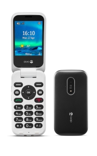 Mobile Phone 6820 4G with talking keys - black/white