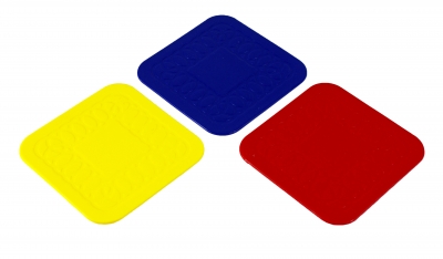 Anti-Slip Rectangular Coasters - yellow