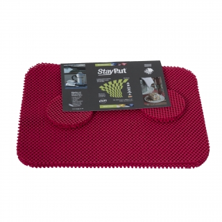 Tablemat and coaster set - red