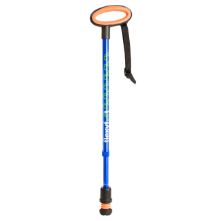 Walking stick with oval handle - blue