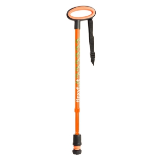 Walking stick with oval handle - orange