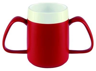 Ergo mug with drink trick - red