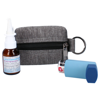 Keychain Medicine Bag  - grey