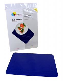 Anti-slip matten rechthoekig - blauw  45 x 38 cm