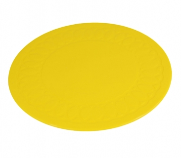 Anti-slip matten rond - geel 19 cm 